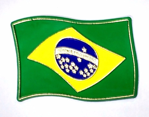 Imã P/ Geladeira Bandeira Brasil Emborrachado De Qualidade