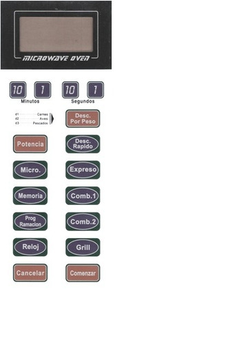 Teclado Memb  Microonda Teclado Varios 150324 Md 54 - 5183