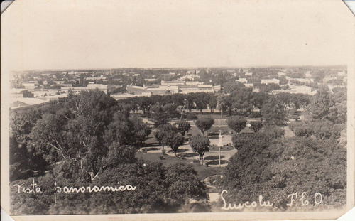 Antigua Postal Vista Panoramica Ciudad De Lincoln Argentina