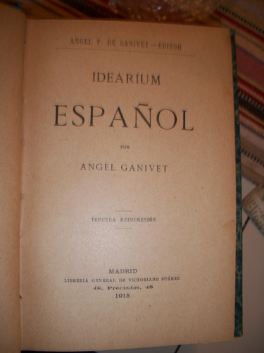 Idearium Español / Angel Ganivet    N