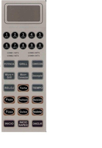 Teclado Memb Microonda Smeg Wd 900 Asp Md 201 - 5246