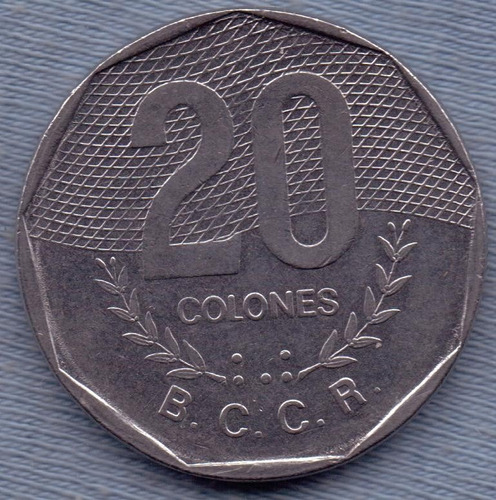 Costa Rica 20 Colones 1983 * Escudo * Enorme *