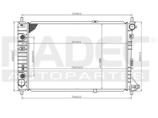 Radiador Ford Mustang 2001-2002-2003-2004 V8 4.6 Lts Auto