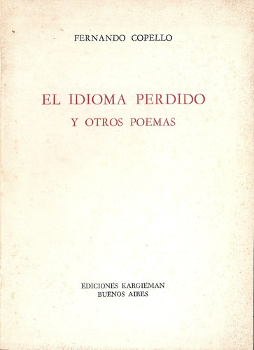 El Idioma Perdido - Copello - Kargieman