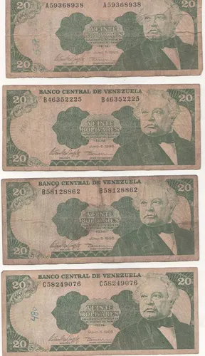 comprar Billetes Antiguos Venezolanos Combo 4 - Fuera De Circulacion