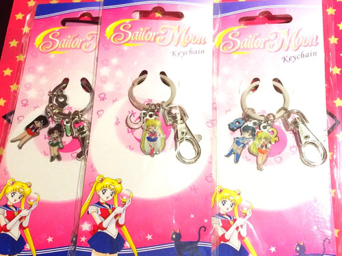 Sailor Moon Coleccion De 3 Llaveros Oficiales
