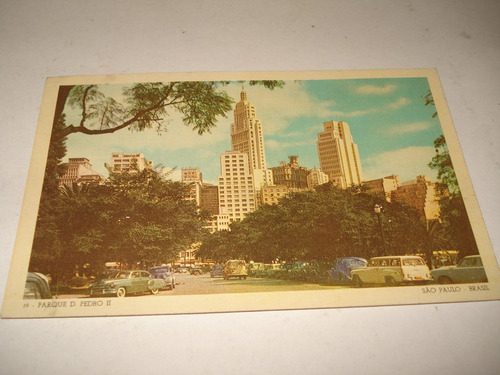 Cartão Postal Antigo São Paulo Pque. D. Pedro 1958