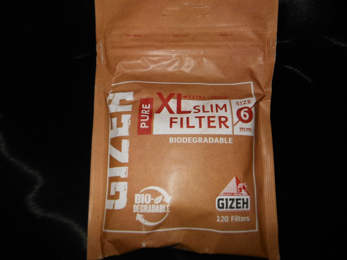 Filtros // Gizeh// Biodegradables // Slim Xl //6mm X3 Unidad