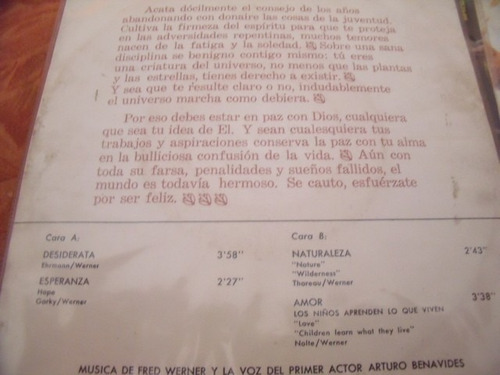 Ep Arturo Benavides Desiderata (Usado)