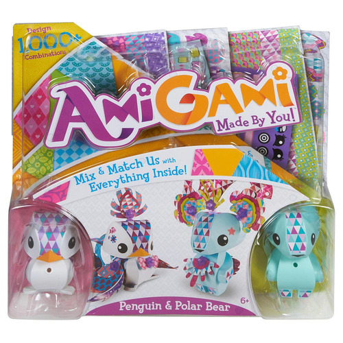 Amigami Pingüino Y Oso Polar Figuras - Paquete De 2