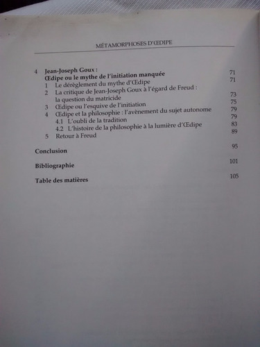 Imagen 5 de 5 de Métamorphoses D´oedipe Dominique Giovannagelli En Frances