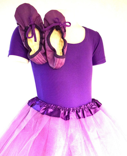 Malla + Tutu + Zapatillas Media Punta Badanas Danza Soko