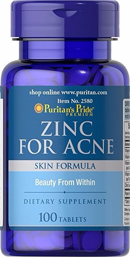 Zinc For Acné 100 Tabs Piel Sana Para Siempre - Envío Gratis