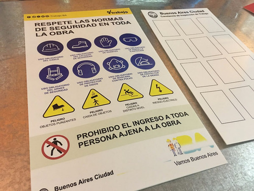 Cartel De Obra, Constancia Inspección De Trabajo, Carteles