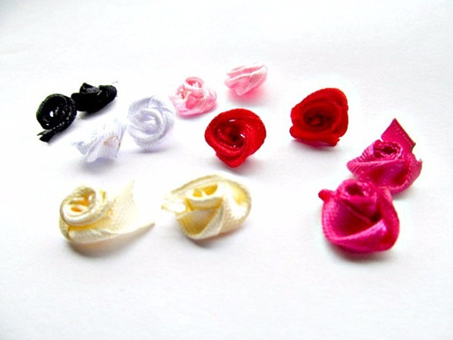 100 Rosas Flores De Tela Rococo Pegar O Coser Varios Colores