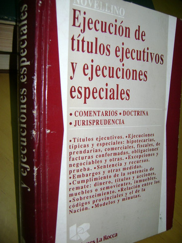 Ejecucion De Titulos Ejecutivos Y Ejec Especiales- Novellino