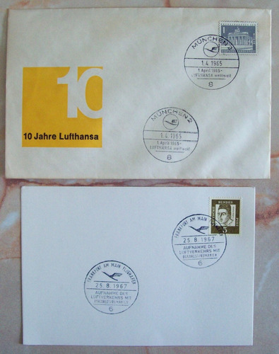 Alemania - Lote Sobre + Tarjeta Conmem. Lufthansa L3811