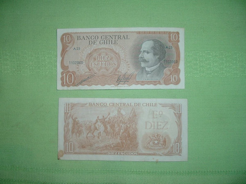 Billetes Banco Central De Chile De Diez Escudos