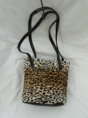 Cartera Morral Impecable Nueva Animal Print Pelo