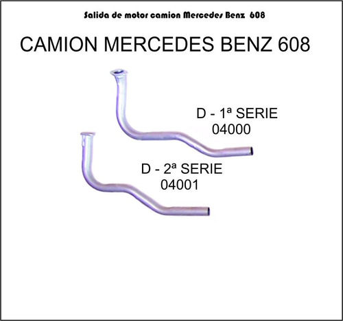 Escape Salida De Motor Mercedes Benz 608