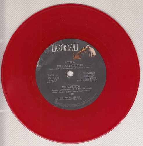 Abba Chiquitita Uruguay Only 7  Sung In Spanish Red Wax Rare