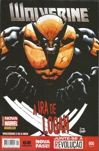 Wolverine Nº 06 - 3ª Série - Totalmente Nova Marvel - 68 Páginas Em Português - Editora Panini - Capa Mole - Bonellihq 6 Cx246 Q20