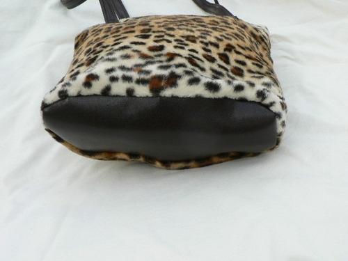 Cartera Morral Impecable Nueva Animal Print Pelo