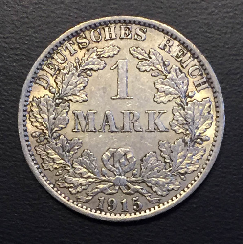 Ale275 Moneda Alemania Imperio 1 Mark 1915 A Xf+ Plata Ayff (Usado)