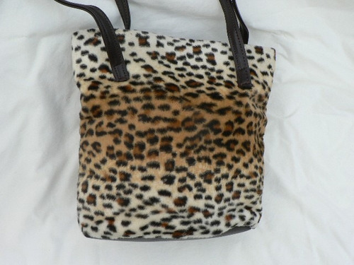 Cartera Morral Impecable Nueva Animal Print Pelo