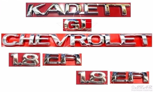Emblemas Kadett Gl Chevrolet + Laterais 1.8 Efi - 1996 À 99