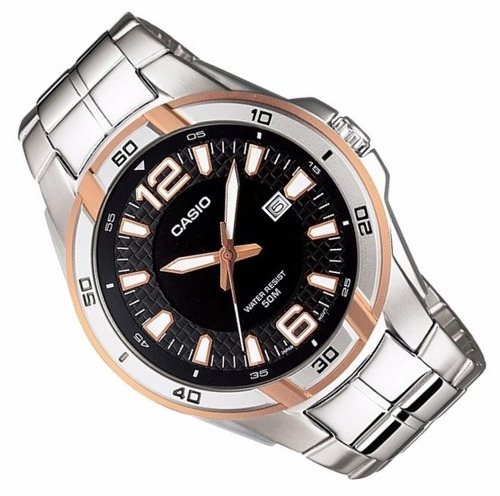 Relogio Casio Mtp-1305 D Pulseira Aço Vidro Mineral Wr-50m P