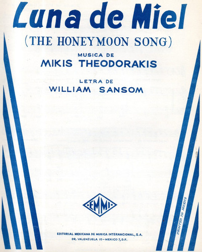 Luna De Miel Mikis Theodorakis, William Sansom