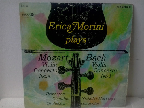 Lp Erica Morini Plays Mazart Viol. C. Nº 4 Bach Viol C. N 1