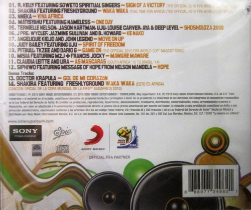 Varios - Listen Up The Official 2010 Fifa World Cup Album Cd