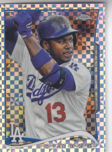 2014 Topps Chrome Xfractor Hanley Ramirez Ss Dodgers