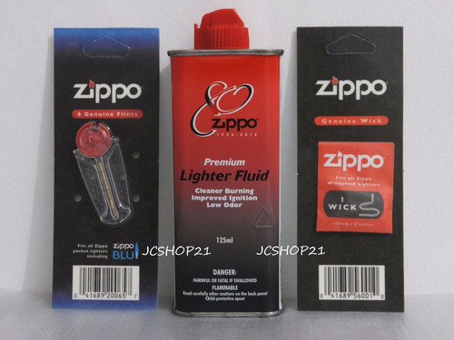 Zippo Pack De Mecha Piedra Y Fluido Marca Zippo