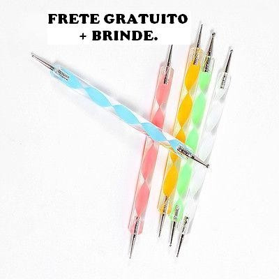 Frete Gratuito Kit 10 Boleadores Em 5 Pinceis + Brindes