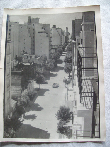 Foto Vintage. Blanco, Negro. Calle De Mar Del Plata 18 X24cm