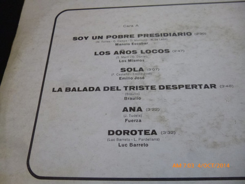 Vinilo Lp De Exitos Del Momento - Las Cuatro Moneda (xx577 (Usado)