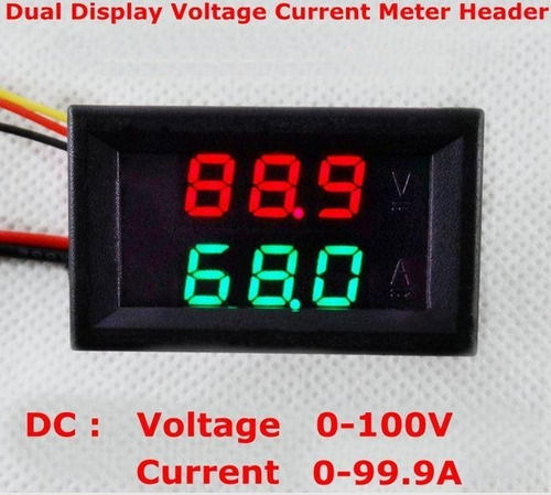 Voltímetro Y Amperímetro De Panel De 100v/100a Dc Arduino