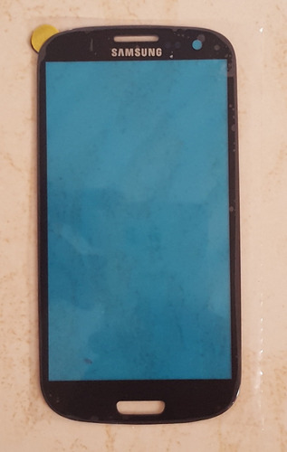 Mica Samsung Galaxy S3 I9300 Original Negra C/ Pega Adhesivo