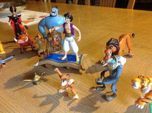 Aladino Y La Lámpara, 18 Figuras Disney Mattel 1992,completo