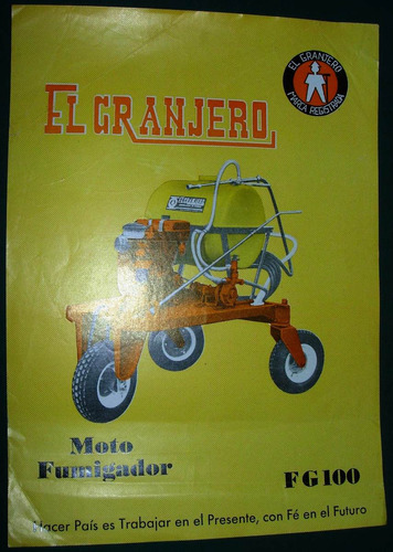 Moto Fumigador Fg1 Granjero Folleto Antiguo Maquinaria Rural