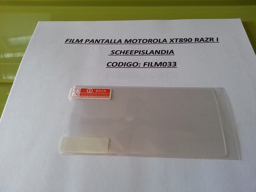 Film Pantalla Motorola Xt890 Razr I Film033