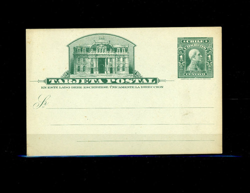 Imagen 1 de 1 de Tarjeta Postal Con Sello Impreso, 1910, Filatelia Chilena