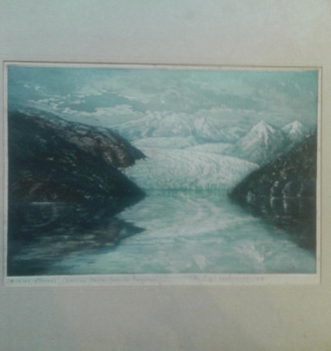 Grabado Glaciar Italia Tierra Fuego Julia Vigil Monteverde