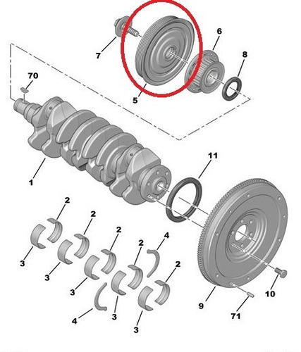 Damper Polea Cigueñal Citroen C1 1.4 Hdi 0515v7 0515p8 