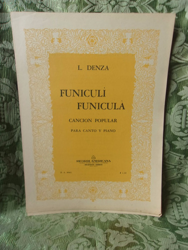 Partitura Antigua Funiculi Funicula Denza