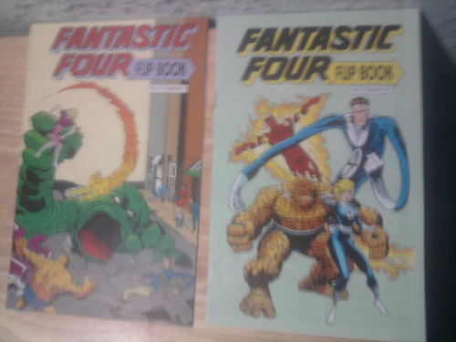 Marvel 4 Fantasticos Flip Book Mini Vid Precio Por Lote De 2