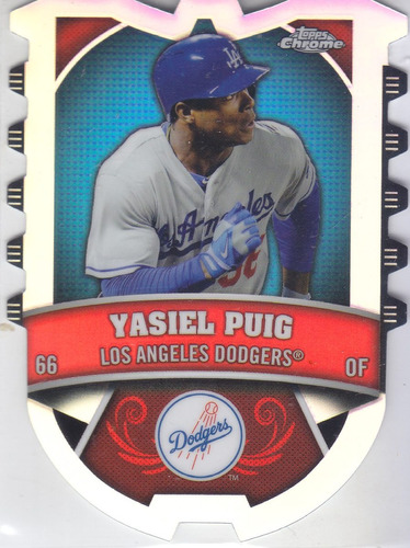2014 Topps Chrome Connect Refractor Yasiel Puig Dodgers